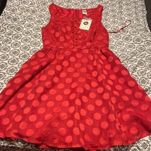 NWT Disney Minnie Rocks Dots Dress Sz:4